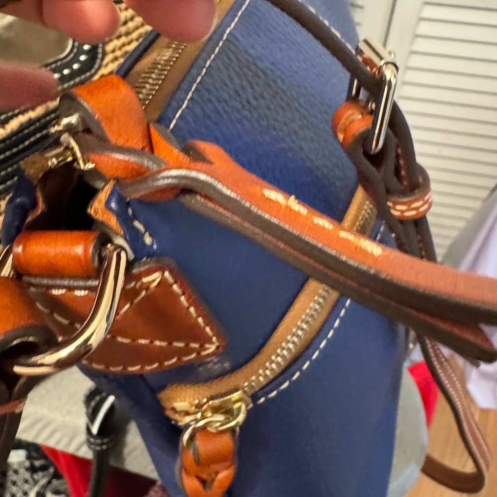 Dooney & Bourke Blue and Brown Crossbody Bag - Picture 6 of 6